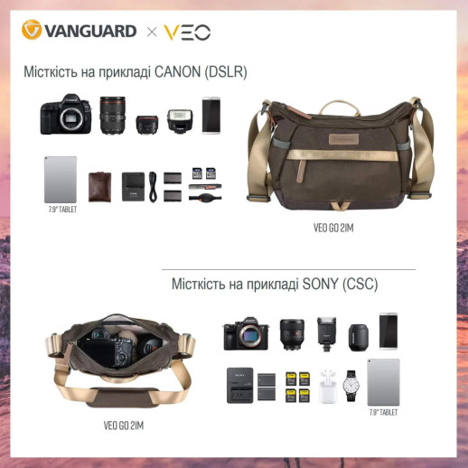 Сумка Vanguard VEO GO 21M Khaki-Green (VEO GO 21M KG)