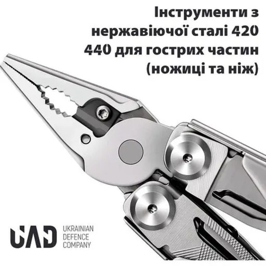 Мультитул профессиональный UAD MasterGear 17 инструментов 420/440 Черный