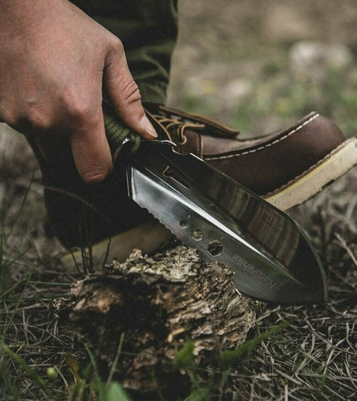 Лопата многофункциональная Naturehike NH20GJ001, паракорд/нержавеющая сталь (нет кнопки на чехле)