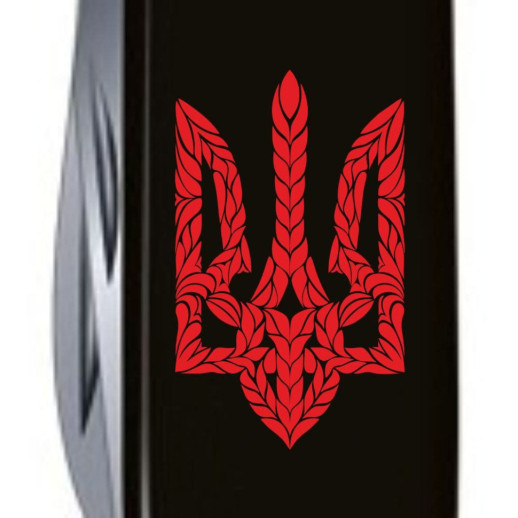 SPARTAN UKRAINE  91мм/12функ/черн /штоп /Трезубец плетёный крас.