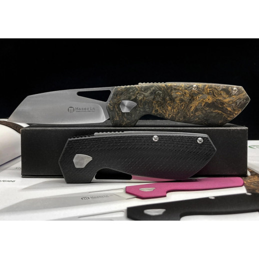 Нож Maserin W2, M390, fat carbon, черный