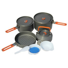 Набор посуды для 4-5 персон Fire-Maple Feast 4, оранжевые ручки