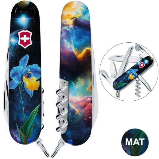 Складной нож Victorinox CAMPER DESIGN Голубо-желтый ирис