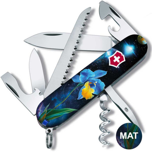 Складной нож Victorinox CAMPER DESIGN Голубо-желтый ирис