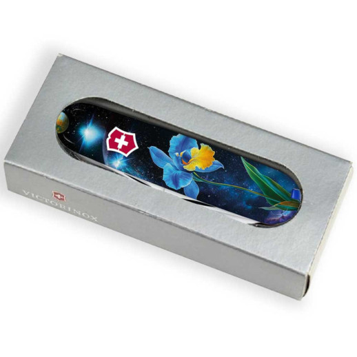 Складной нож Victorinox CAMPER DESIGN Голубо-желтый ирис