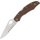 Нож Spyderco Byrd Cara Cara 2, полусеррейтор, brown (BY03PSBN2)