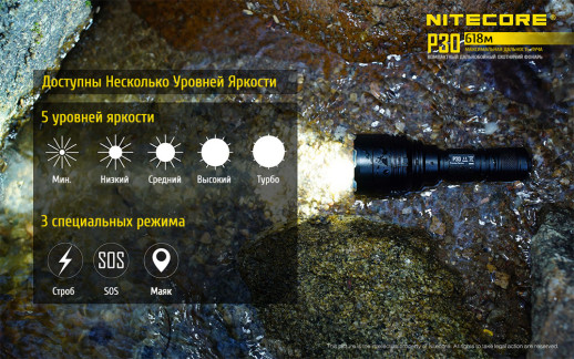 Карманный фонарь Nitecore P30, 1000 люмен