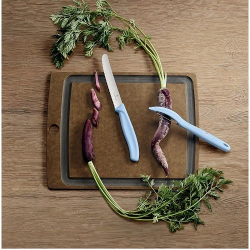 Кухонный набор Victorinox нож и овощечистка Swiss Classic, Paring Knife set with peeler, 2 pieces, голубой