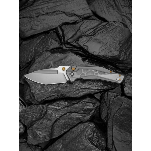 Нож складной туристический Civivi Wellmax (9.1 см) 14C28N / Aluminum серый