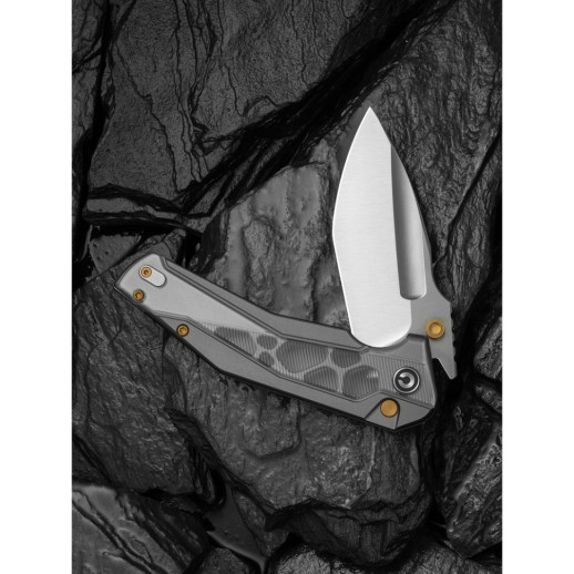 Нож складной туристический Civivi Wellmax (9.1 см) 14C28N / Aluminum серый
