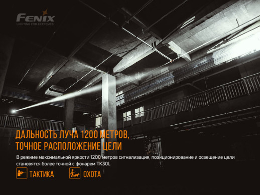 Фонарь ручной лазерный Fenix ​​TK30 Laser (Открытая упаковка/очистка линзы)