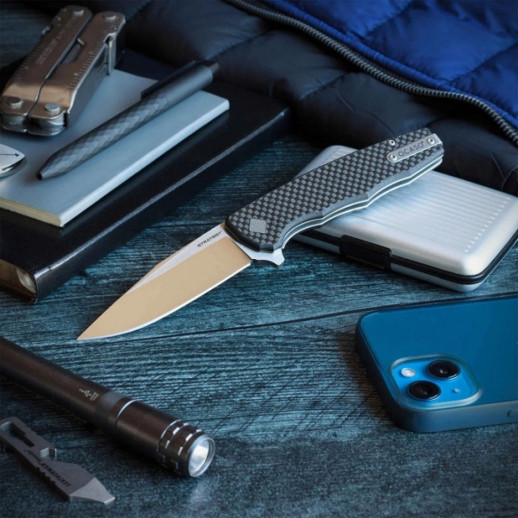 Нож Ocaso Strategy, Carbon Fiber + G-10, Satin