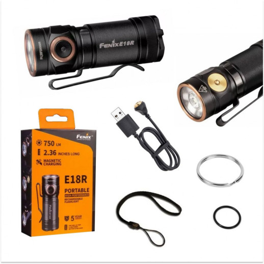 Фонарь ручной Fenix E18R Cree XP-L HI LED (Поврежденная упаковка/царапины/ремонт драйвера питания)