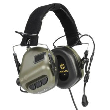 Активные наушники Earmor M32, с держателем на голову (Микрофон) green