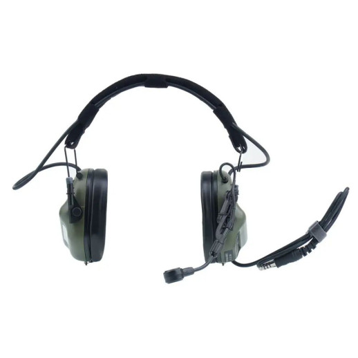 Активные наушники Earmor M32, с держателем на голову (Микрофон) green