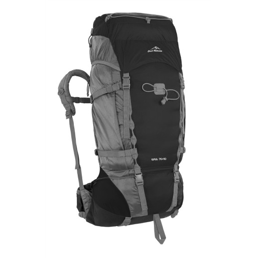 Рюкзак Fjord Nansen Himil 70+10, черный/серый, новый