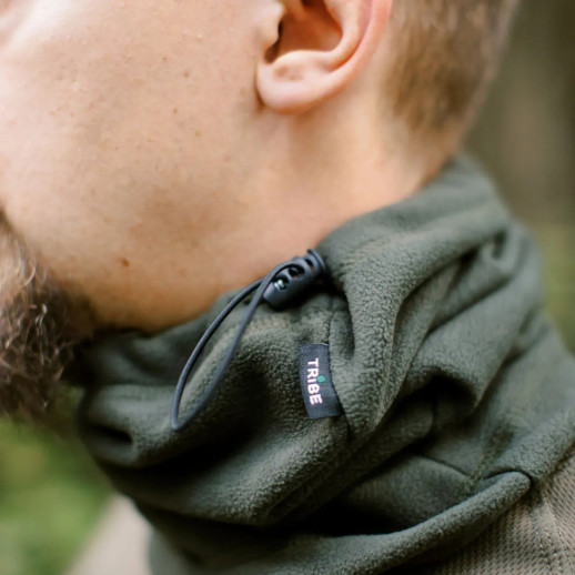 Повязка флисовая Tribe Neck Warmer с затяжкой T-KF-0020 OS, olive