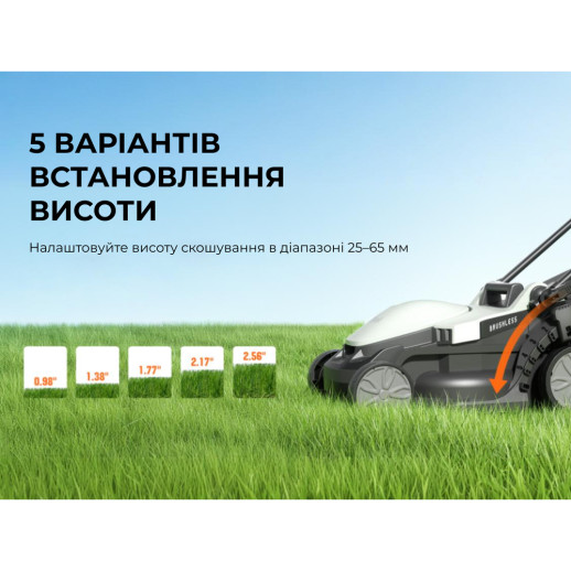 Аккумуляторная газонокосилка Litheli, питание от павербанка (УМБ Litheli Power Bank 20000 mAh, 45 W, 4А, 1 шт в комплекте)