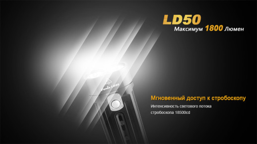 Сверхмощный фонарь Fenix LD50 Cree XM-L2 (U2), черный