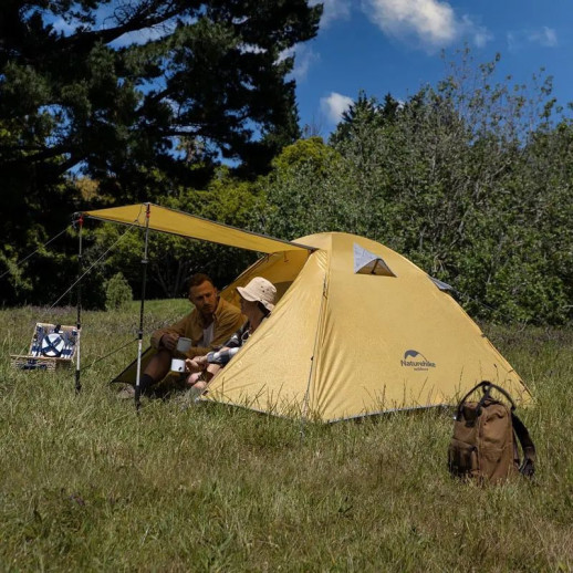 Палатка трехместная Naturehike P-Series NH18Z033-P 210T/65D, зеленая