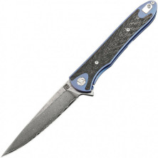 Нож Artisan Shark Damascus Titanium синий