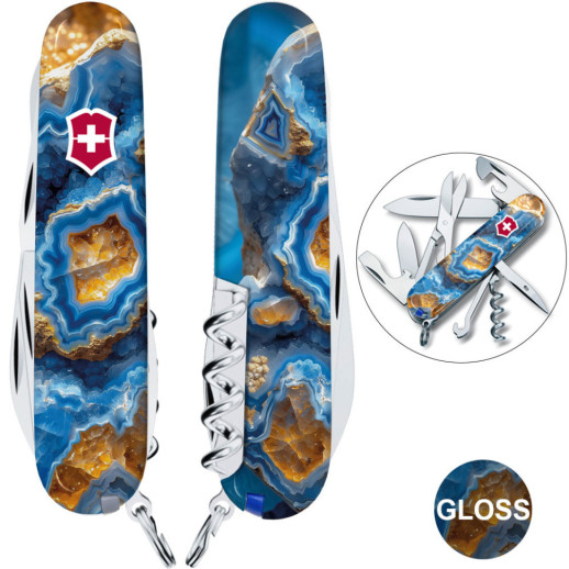 Складной нож Victorinox CLIMBER DESIGN Голубой агат