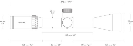 Прицел Hawke Airmax 30 FFP 6-24х50 SF, сетка AMX IR с подсветкой, 30 мм