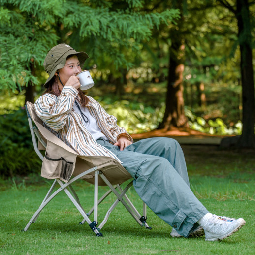 Стул складной Naturehike Stellaluna T04 CNK2550JJ022, углеродистая сталь, черный