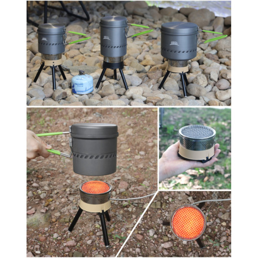 Набор туристической посуды (кастрюля + сковорода) BRS-TS19B, 1,7л, алюминий