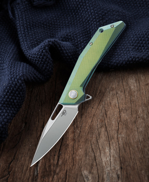 Складной нож Bestech Knives SHRAPNEL Green and Gold BT1802B