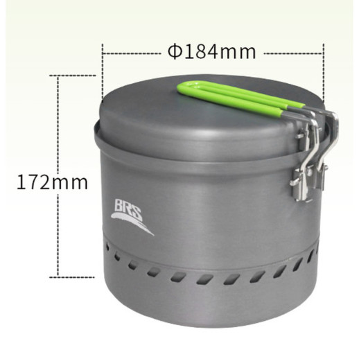 Набор туристической посуды (кастрюля + сковорода) BRS-TS19С, 2,5л, алюминий