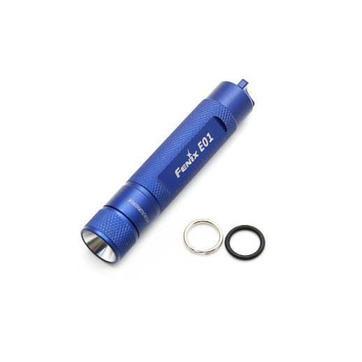 Фонарь-брелок Fenix E01 Nichia, белый, GS LED, 13 лм, синий