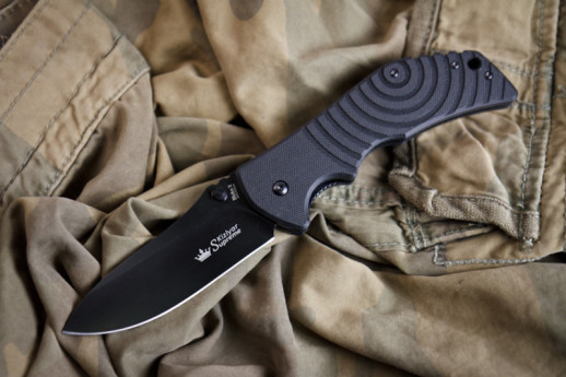 Нож Kizlyar Supreme Bloke-X черный, сталь AUS8