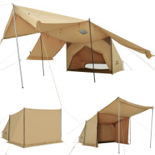 Палатка одноместная с тентом Naturehike CNK2450WS026, коричневая