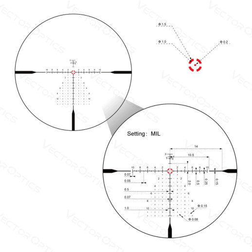 Прицел оптический Vector Optics Continental 1-10x28 (34mm) illum. ED FFP VET-CTR