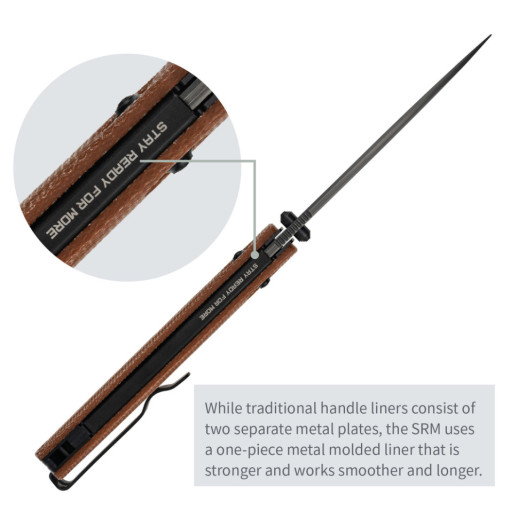 Нож складной SRM Terrier 258L-MN2, коричневый