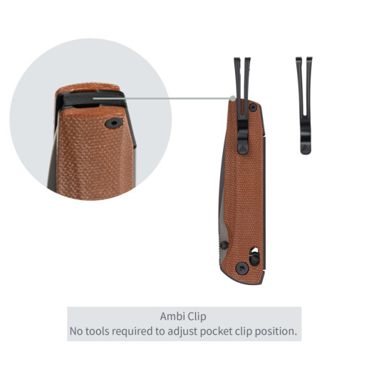 Нож складной SRM Terrier 258L-MN2, коричневый