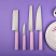 Набор кухонных ножей Butterfork Purest Set Mist Violet