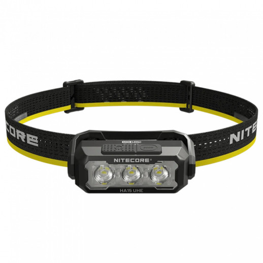 Фонарь налобный Nitecore HA15 UHE (White-Red Led, 400 люмен, 9 режимов, 1xAA/1x14500)