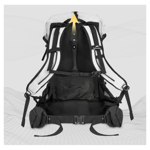 Рюкзак туристический Naturehike Helium CNK2450XB016, 40 л, черный, M