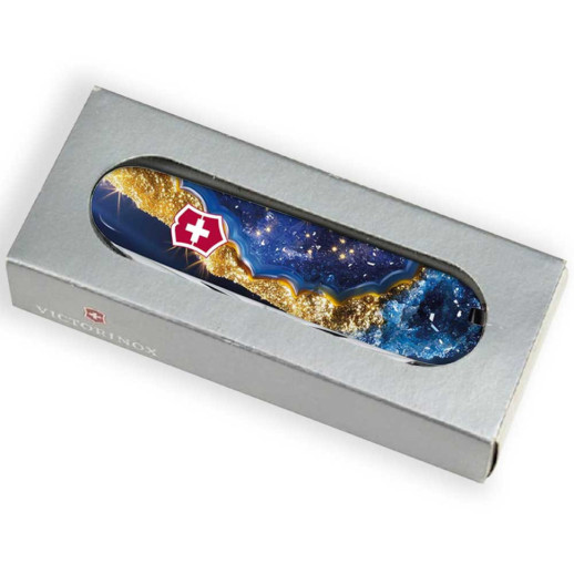 Складной нож Victorinox HUNTSMAN DESIGN Золотисто-голубой кристалл