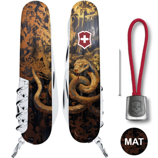 Складной нож Victorinox CLIMBER ZODIAC Золотая деревянная змея 1.3703.3.Z4240pk