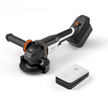 Аккумуляторная угловая шлифмашина бесщеточная Litheli, питание от павербанка (УМБ Litheli Power Bank 20000 mAh, 45 W, 2А в комплекте)