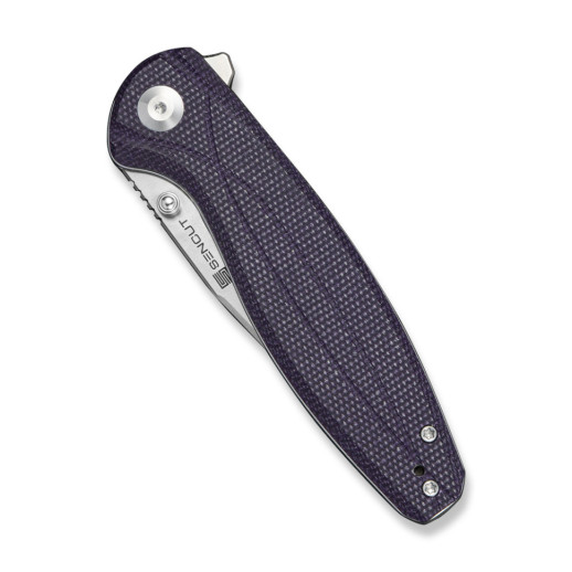 Нож складной туристический Sencut Vyrce (8.9 см) D2 / Canvas Micarta фиолетовый
