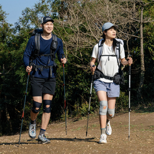 Бандаж на колено туристический облегченный Naturehike Qingyue CNK2650DS015, L–XL, черный