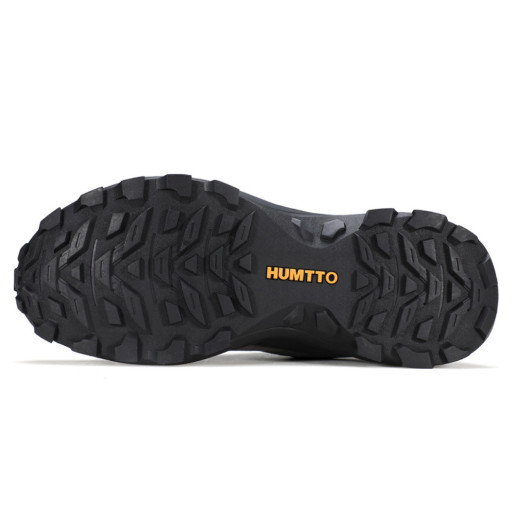 Кроссовки мужские треккинговые Humtto Ranger 160560A-1 натуральная кожа серо-черные 44