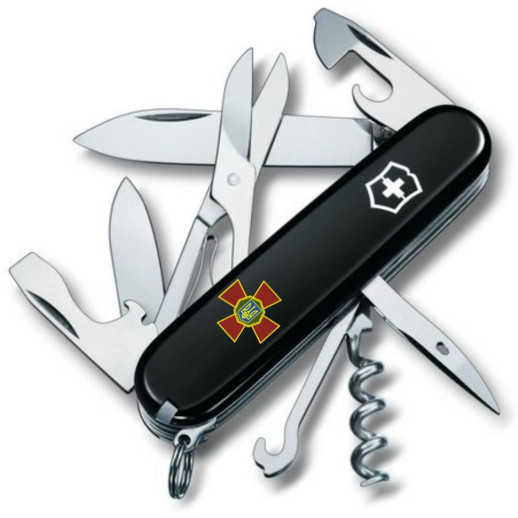 Складной нож Victorinox CLIMBER ARMY Эмблема НГУ 1.3703.3_W0100u