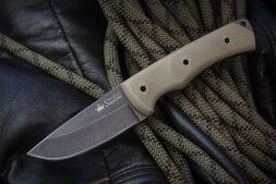 Нож Kizlyar Supreme Kid серый, сталь 440C, рукоять G10 бежевая