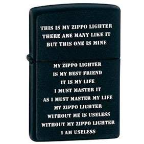 Зажигалка Zippo Creed Black Matte 24710