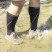 Водонепроницаемые носки Dexshell Mudder, черные с серыми полосками S